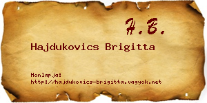 Hajdukovics Brigitta névjegykártya